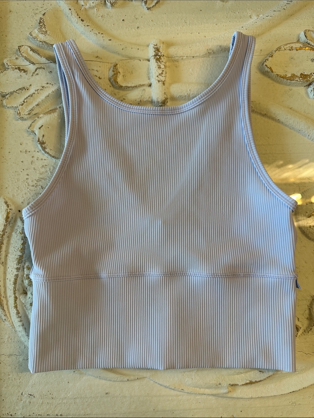 Lululemon Ribbed Crop Tank Top in Light Lavender-4